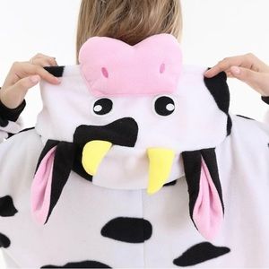XL Fleece Cow Onsie - Adult Costume, Pajama